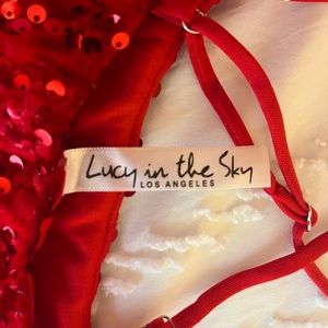 Red Lucy in The Sky body con dress